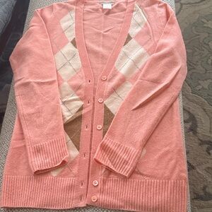 J. Crew Peach Cashmere Cardigan Sweater